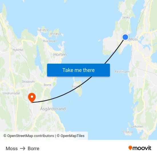 Moss to Borre map