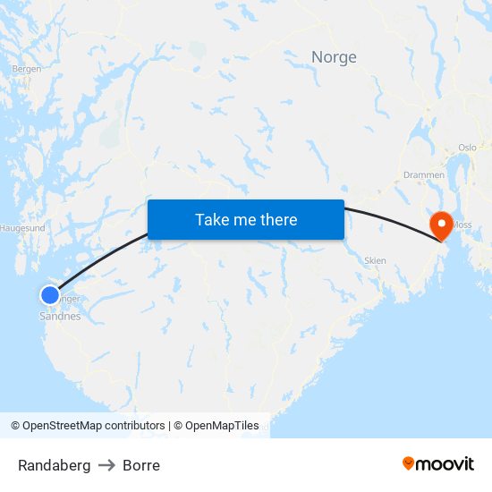 Randaberg to Borre map