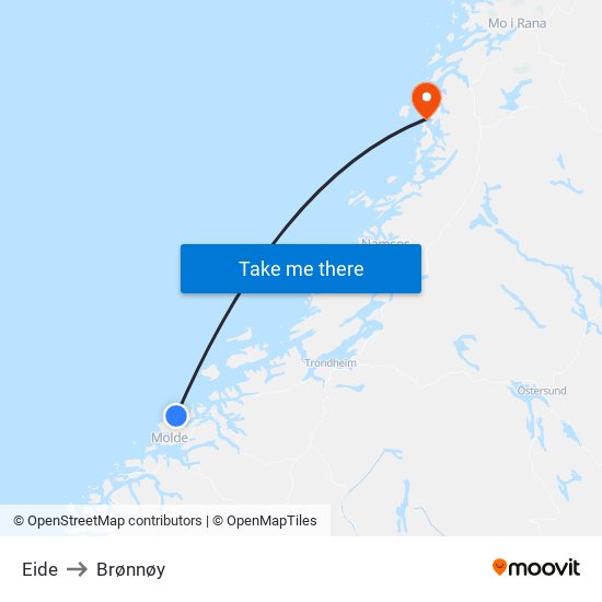 Eide to Brønnøy map