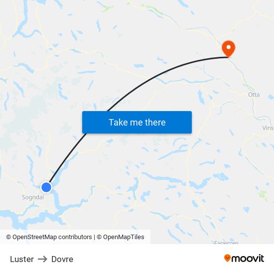 Luster to Dovre map