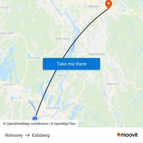 Rolvsoey to Eidsberg map