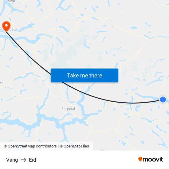 Vang to Eid map