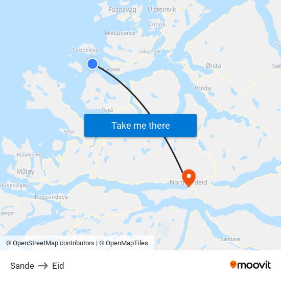 Sande to Eid map