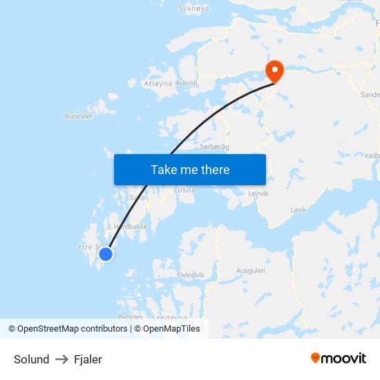 Solund to Fjaler map