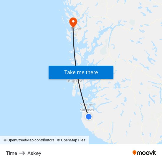 Time to Askøy map