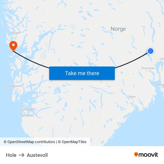 Hole to Austevoll map