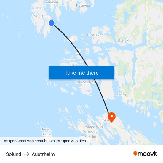 Solund to Austrheim map