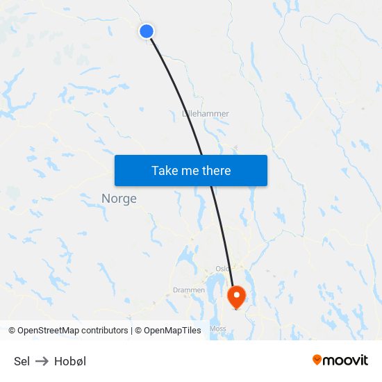 Sel to Hobøl map