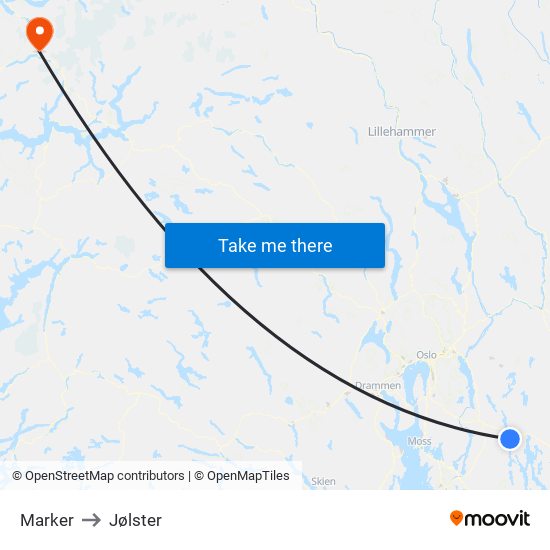 Marker to Jølster map