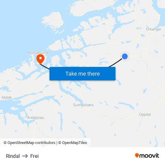 Rindal to Frei map