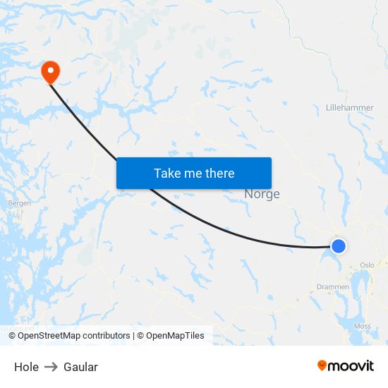 Hole to Gaular map