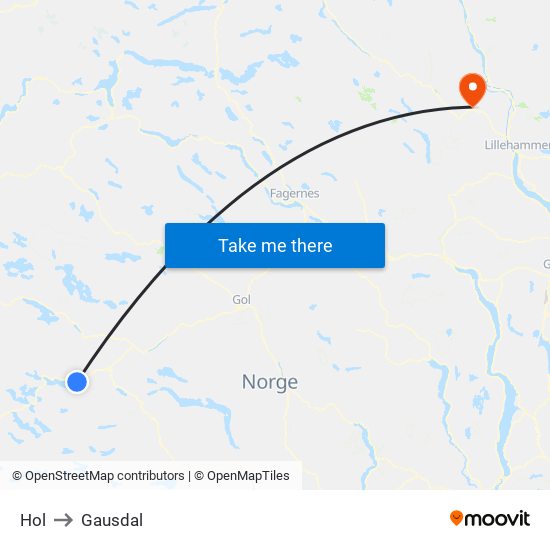 Hol to Gausdal map