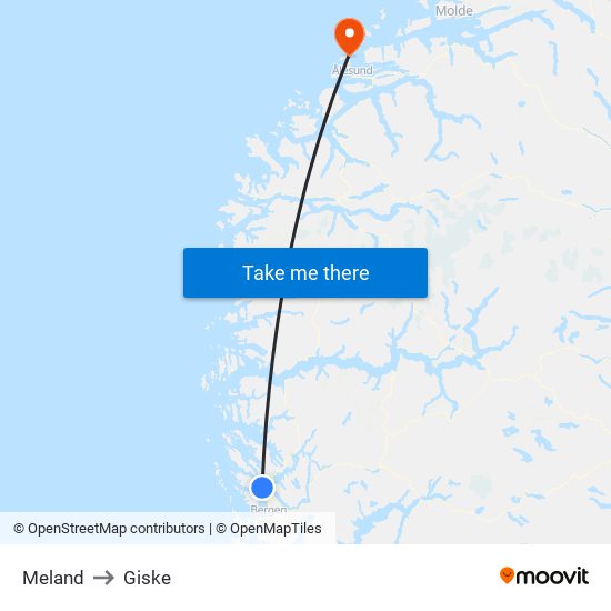 Meland to Giske map