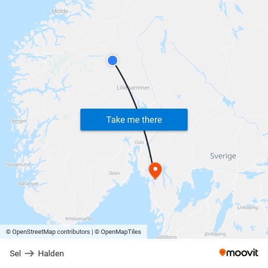 Sel to Halden map