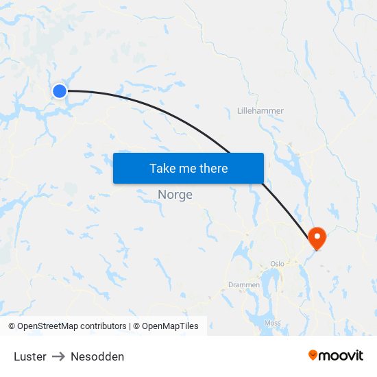 Luster to Nesodden map