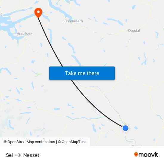 Sel to Nesset map