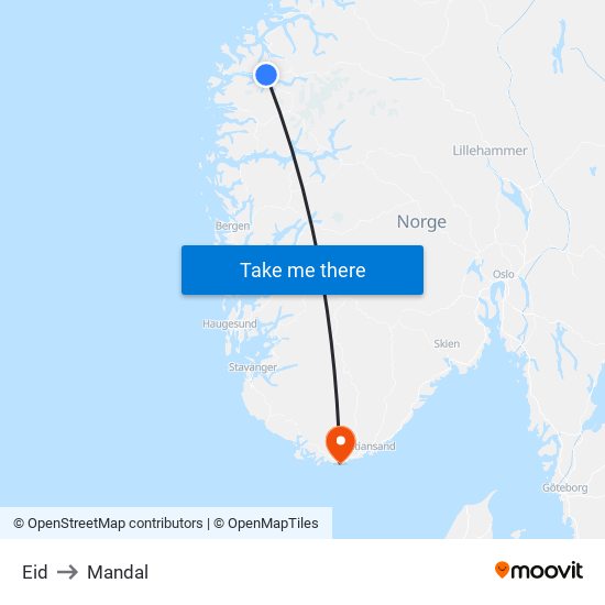 Eid to Mandal map