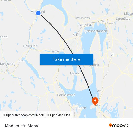 Modum to Moss map