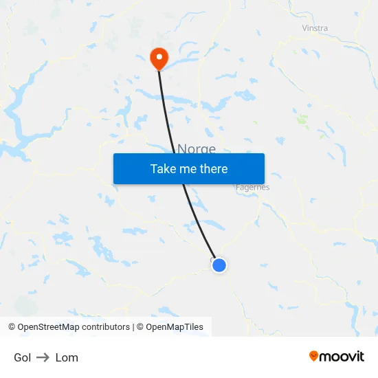 Gol to Lom map