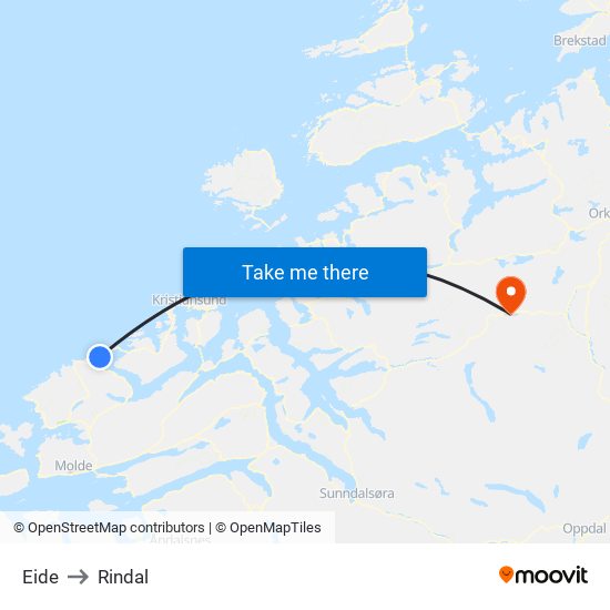 Eide to Rindal map