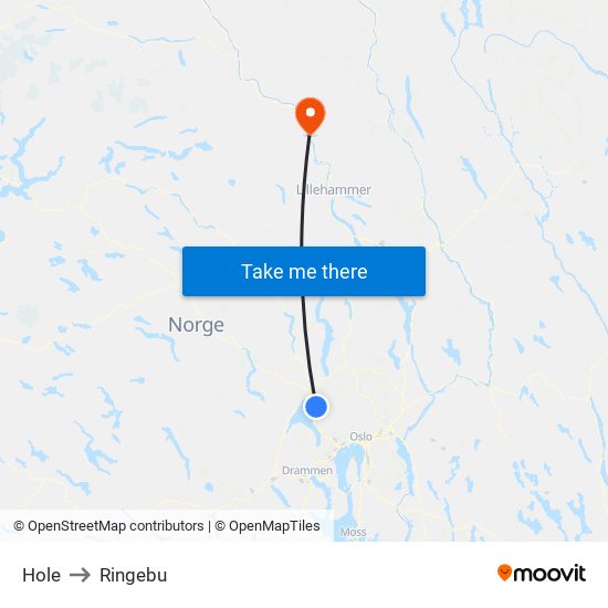 Hole to Ringebu map