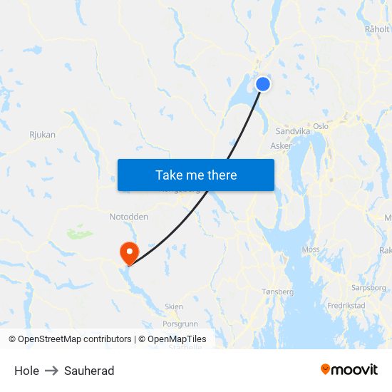 Hole to Sauherad map