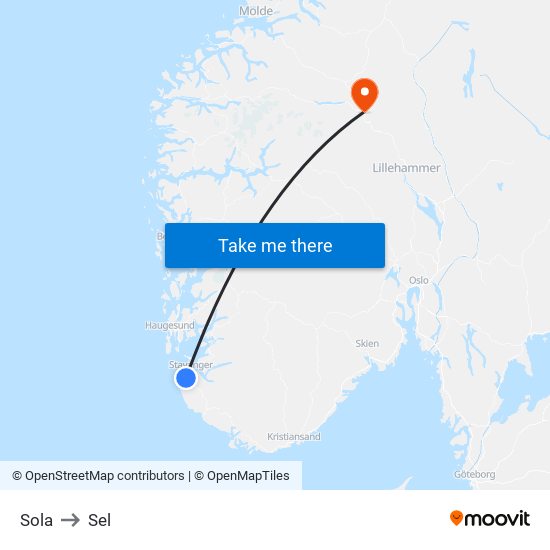 Sola to Sel map