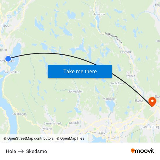 Hole to Skedsmo map