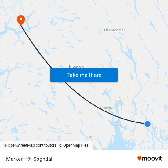 Marker to Sogndal map