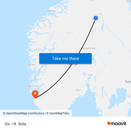 Os to Sola map