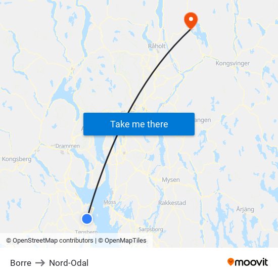 Borre to Nord-Odal map