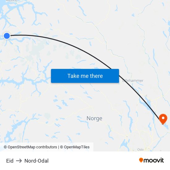 Eid to Nord-Odal map