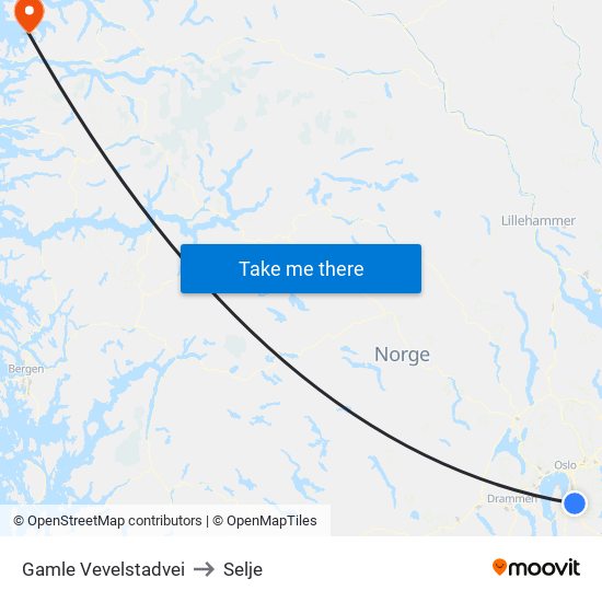 Gamle Vevelstadvei to Selje map