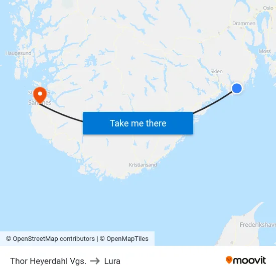 Thor Heyerdahl Vgs. to Lura map