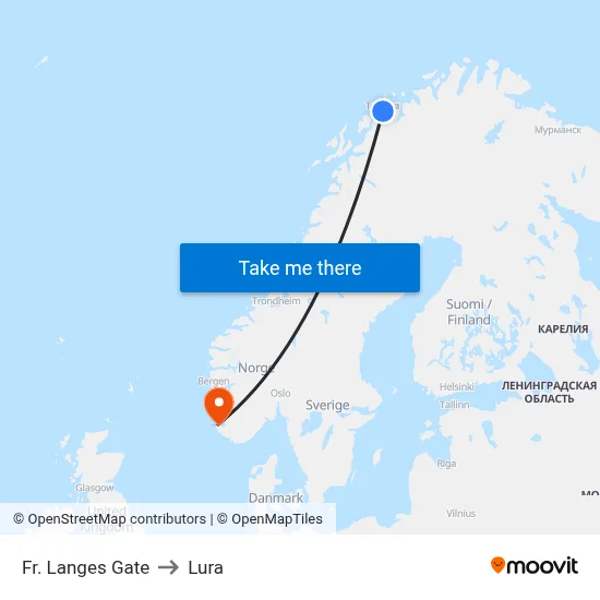 Fr. Langes Gate to Lura map