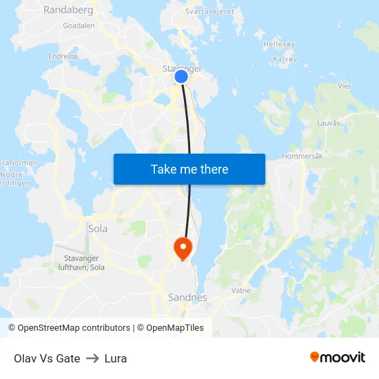 Olav Vs Gate to Lura map