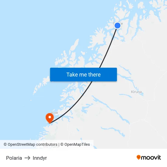 Polaria to Inndyr map