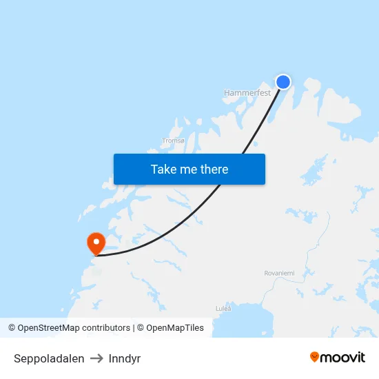 Seppoladalen to Inndyr map