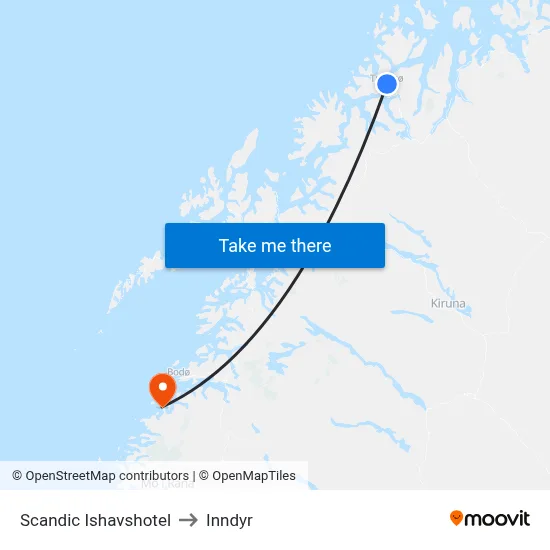 Scandic Ishavshotel to Inndyr map