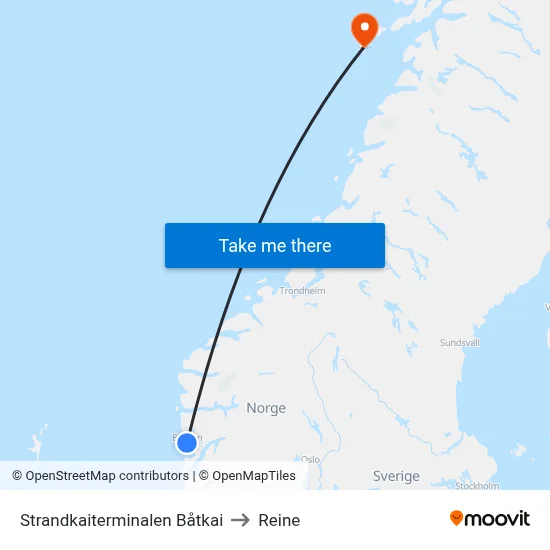 Strandkaiterminalen Båtkai to Reine map