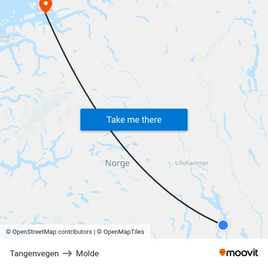 Tangenvegen to Molde map