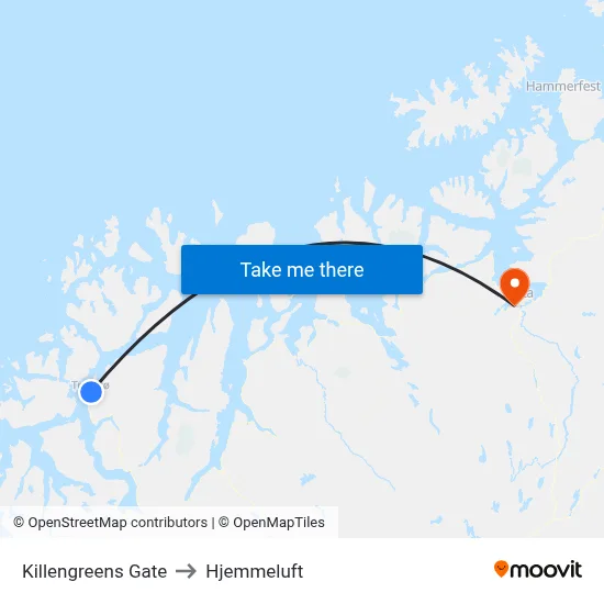 Killengreens Gate to Hjemmeluft map