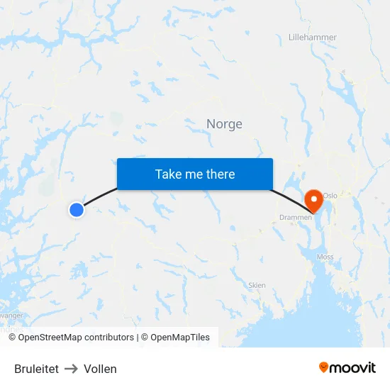 Bruleitet to Vollen map