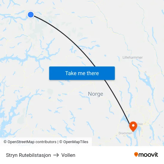 Stryn Rutebilstasjon to Vollen map