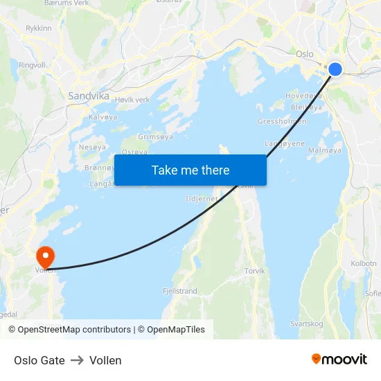 Oslo Gate to Vollen map