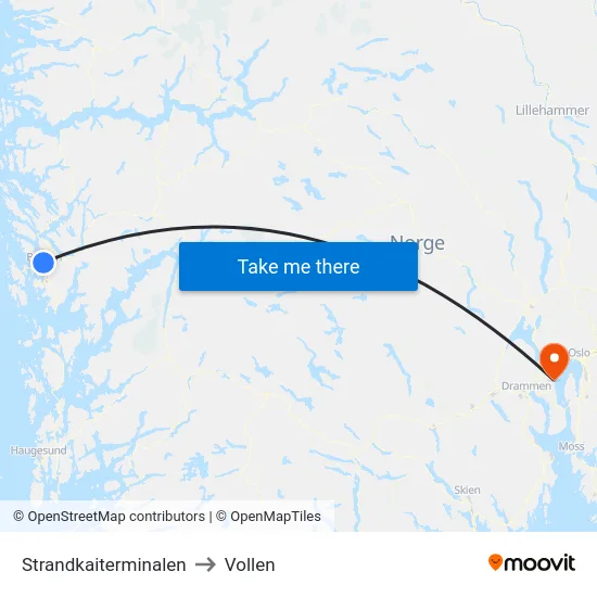 Strandkaiterminalen to Vollen map