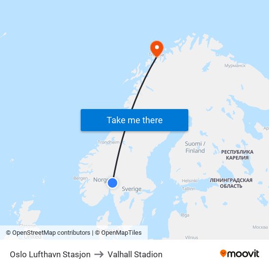 Oslo Lufthavn Stasjon to Valhall Stadion map