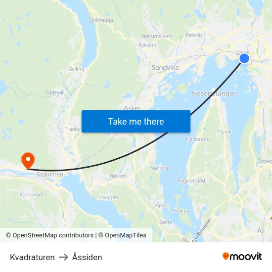 Kvadraturen to Åssiden map