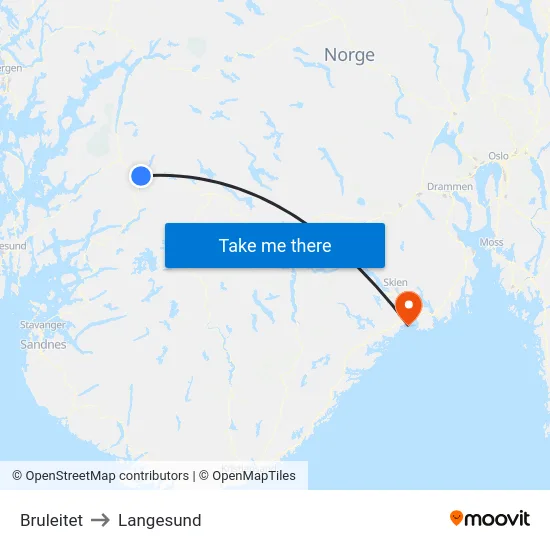 Bruleitet to Langesund map