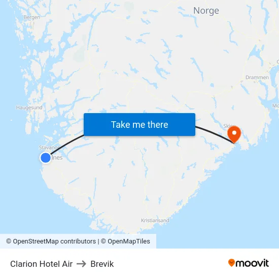 Clarion Hotel Air to Brevik map